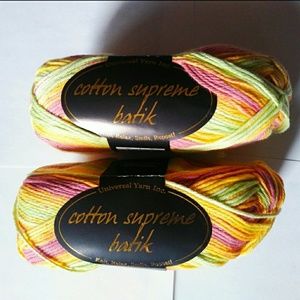 Cotton Supreme Batik Yarn lot of Two
